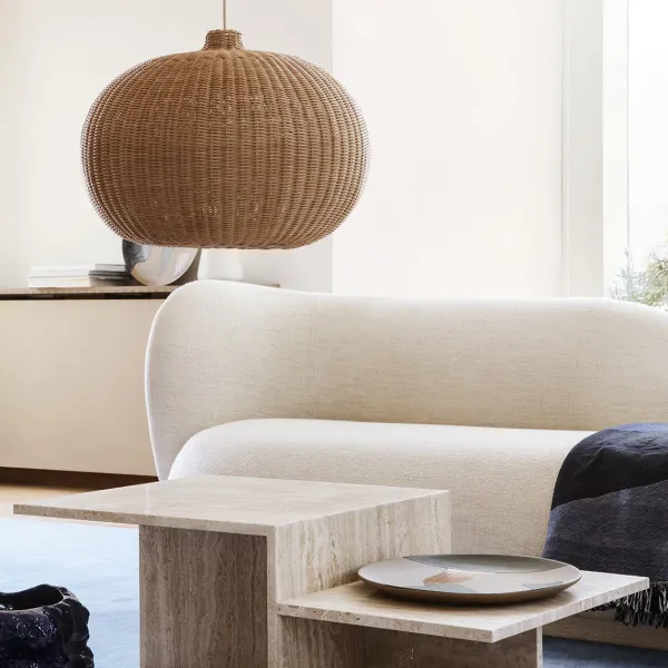 Abat-Jour Belly Rotin - O 54 Cm - Naturel-Ferm Living Clearance