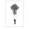 Affiche A4 Fille Aux Fleurs - 21 X 29,7 Cm-Helen B Best