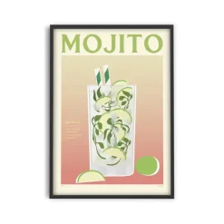 Affiche Cocktail - Elin Pk - Mojito-PSTR Studio Best