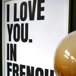 Affiche I Love You In French - 50 X 70 Cm - Black-Sélectionné par Fleux Best