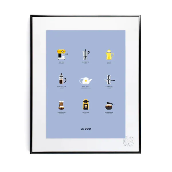 Affiche Le Duo Cafe - 40 X 50 Cm-Image Republic Sale