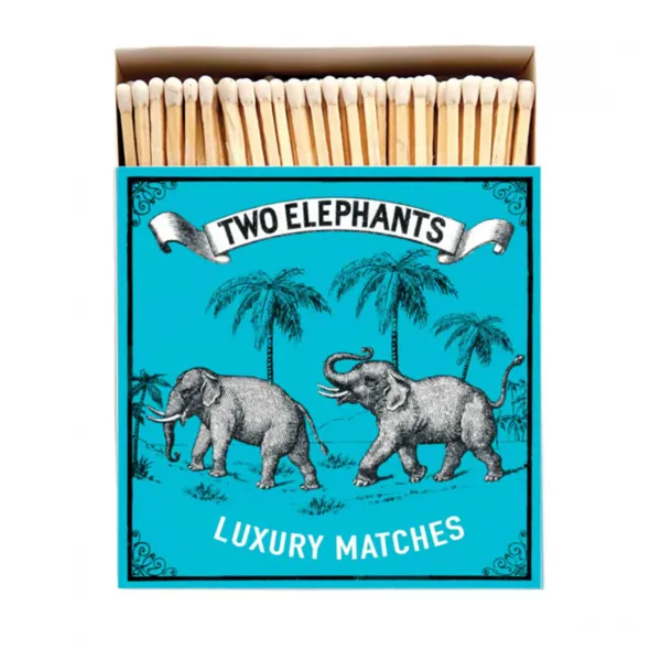 Allumettes Two Elephants On Blue-Archivist Gallery New