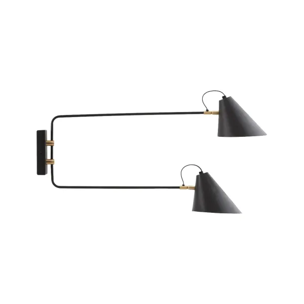 Applique Murale Double Club - 81 X 42 Cm - Noir-House Doctor Online