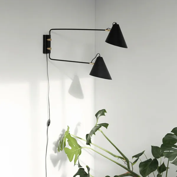 Applique Murale Double Club - 81 X 42 Cm - Noir-House Doctor Online