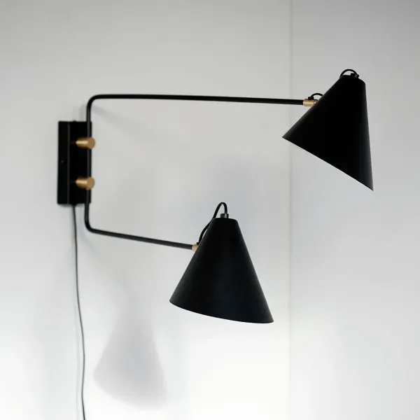 Applique Murale Double Club - 81 X 42 Cm - Noir-House Doctor Online