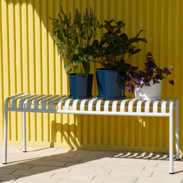 Banc Palissade En Acier Poudre - Gris Ciel-Hay Online