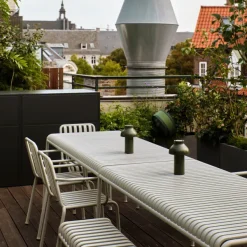 Banc Palissade En Acier Poudre - Gris Ciel-Hay Online