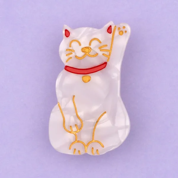Barrette Chat Porte-Bonheur-Coucou Suzette New