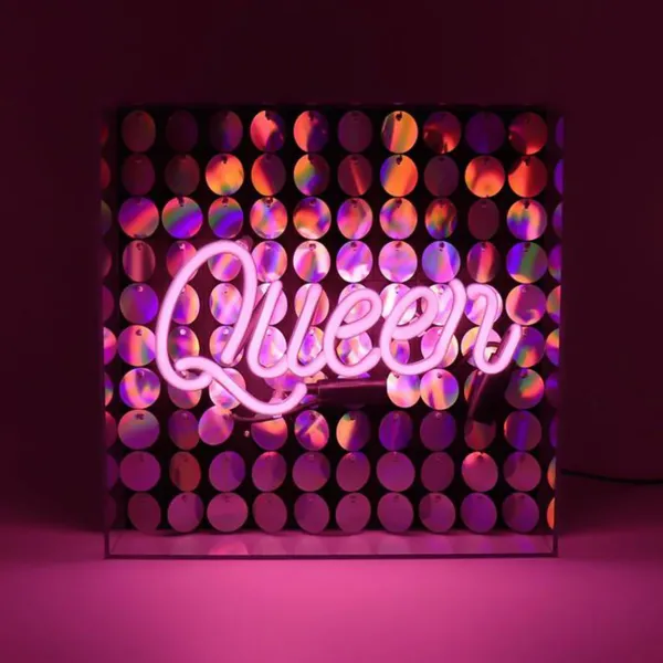 Boite Acrylique Neon - Queen - Rose-Sélectionné par Fleux