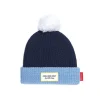 Bonnet Color Block - Bleu Et Blanc-Hello Hossy Clearance