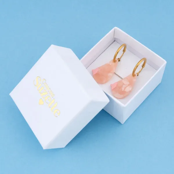 Boucles D'Oreilles Sein - Blanc-Coucou Suzette Clearance