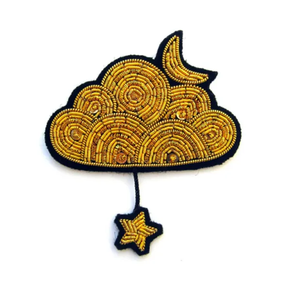 Broche Nuage Or Et Etoile-Macon&Lesquoy