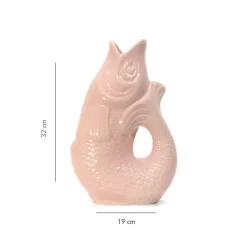 Carafe / Vase Monsieur Carafon Poisson - Rose-Sélectionné par Fleux Sale