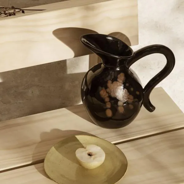 Carafe Verso En Gres - Noir/Brun-Ferm Living Discount