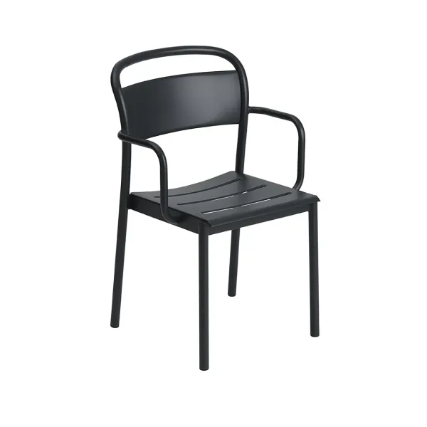Chaise Accoudoirs Linear Steel Black-Muuto Best