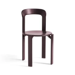 Chaise Rey En Hetre - O 49 X H 80 Cm - Rouge-Hay Hot