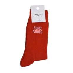 Chaussettes Send Nudes Paillettes 36/40 - Rouge-Félicie Aussi Outlet
