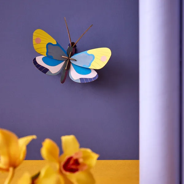 Décoration Murale Papillon Monarque Jaune En Carton Recycle-Studio Roof Outlet