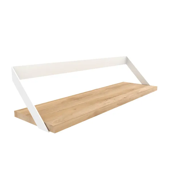 Etagere Ribbon En Chene Et Metal Blanc - L 70 Cm-Ethnicraft Sale