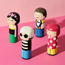 Figurine En Bois Kokeshi Sketch.Inc Dot-Lucie Kaas Discount