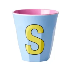 Gobelet Lettre S En Melamine - Bleu Clair-Rice Clearance