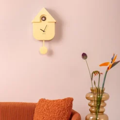 Horloge Modern Cuckoo - Jaune-Sélectionné par Fleux