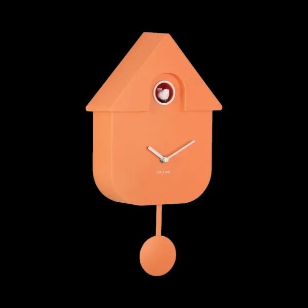 Horloge Modern Cuckoo - Orange-Sélectionné par Fleux New