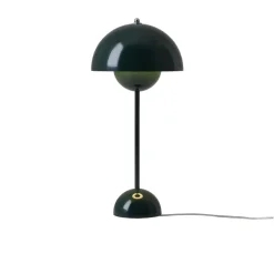 Lampe A Poser Flowerpot Vp3 By Verner Panton - Vert-And Tradition Hot