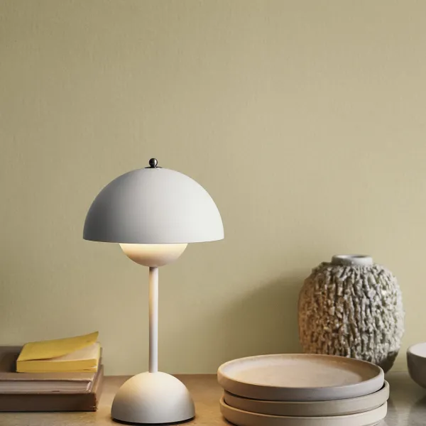 Lampe A Poser Sans Fil Flowerpot Vp9 - Blanc Mat-And Tradition Clearance