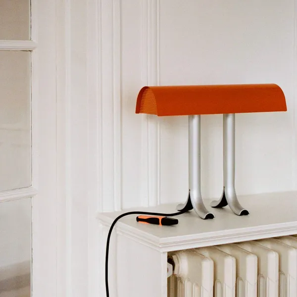 Lampe De Table Anagram - O 14 X H 32,5 Cm - Orange-Hay New