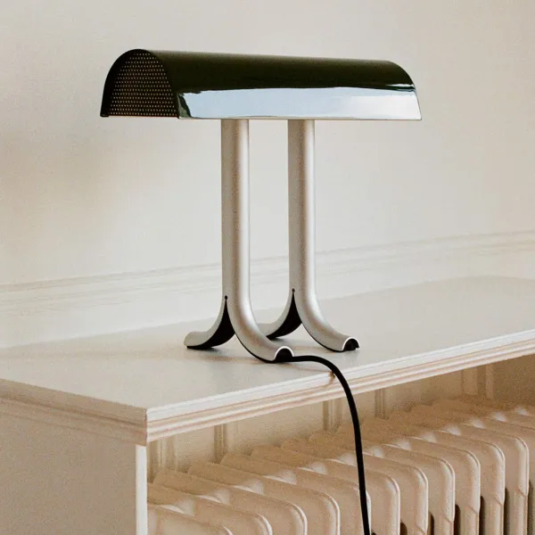 Lampe De Table Anagram - O 14 X H 32,5 Cm - Fer Noir-Hay