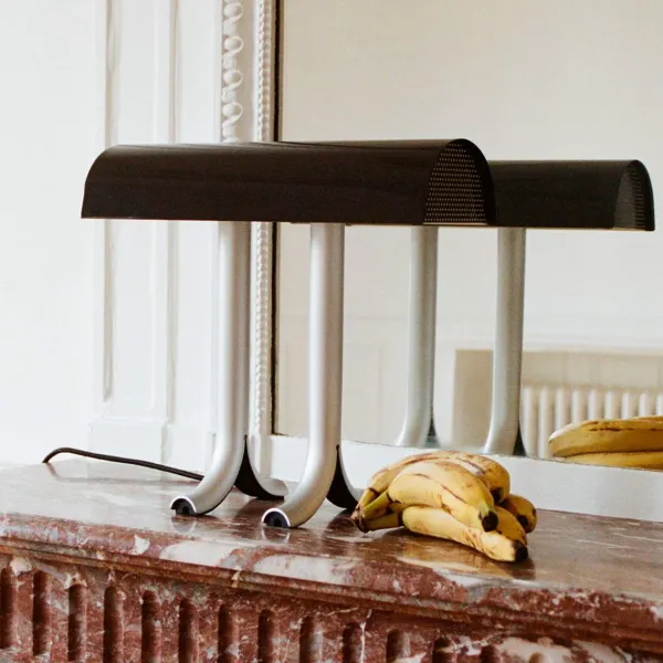Lampe De Table Anagram - O 14 X H 32,5 Cm - Fer Noir-Hay