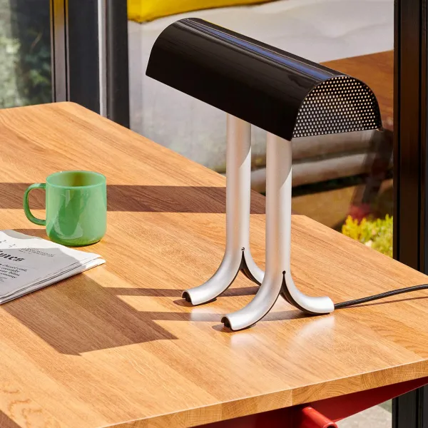 Lampe De Table Anagram - O 14 X H 32,5 Cm - Fer Noir-Hay