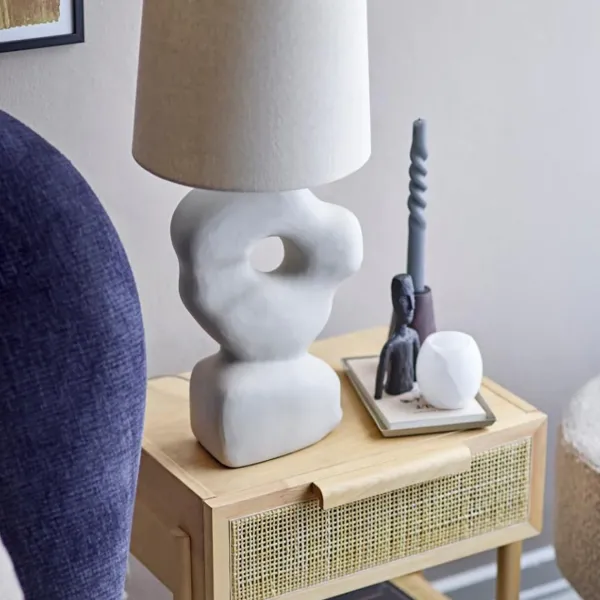 Lampe De Table Cathy En Gres Blanc - L36Xh53Xl25,5Cm-Bloomingville Online