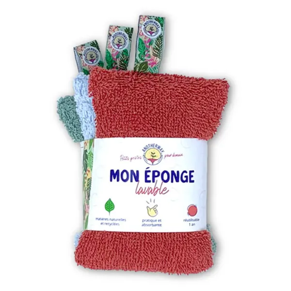 Lot De 3 Eponges Reutilisables - Vert / Bleu / Rouge-Sélectionné par Fleux Hot