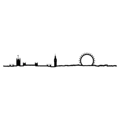 Mini Frise Decorative Londres - Noir - 19 Cm-The Line Sale