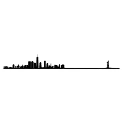 Mini Frise Decorative New York - Noir - 19 Cm-The Line Best