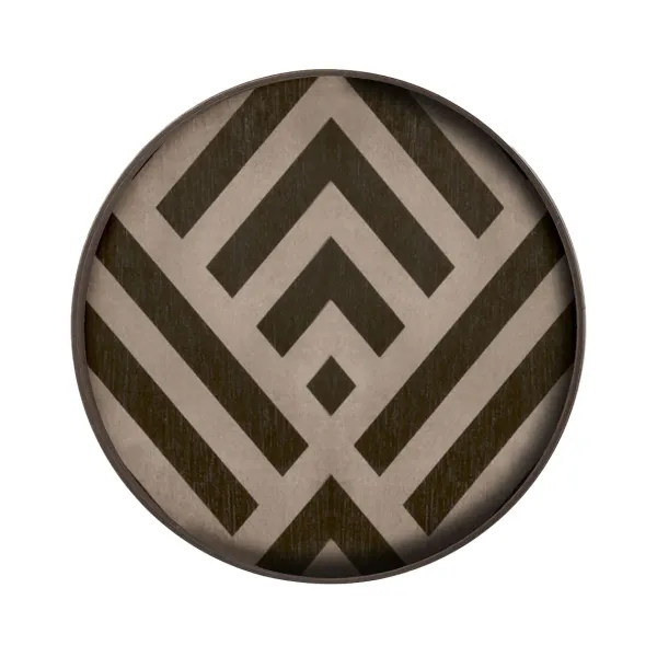 Mini Plateau Graphite En Bois - Chevron - O 30 Cm-Ethnicraft Hot