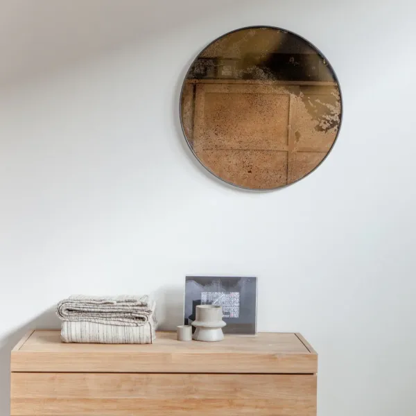 Miroir Vieilli - O 92 Cm-Ethnicraft Hot