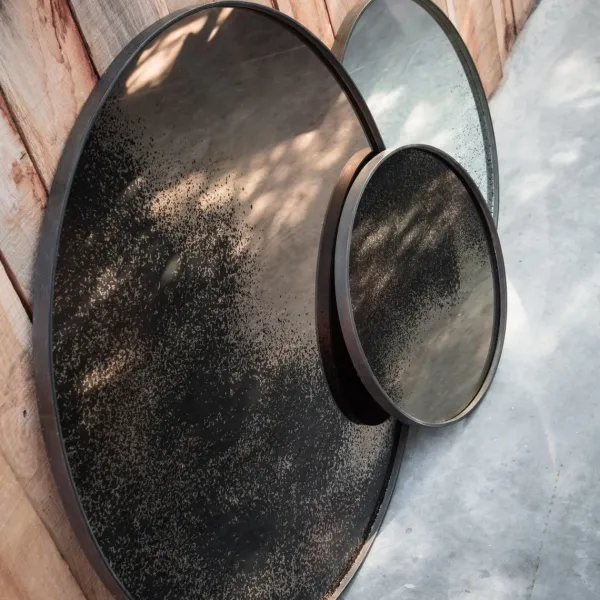 Miroir Vieilli - O 61 Cm-Ethnicraft Discount