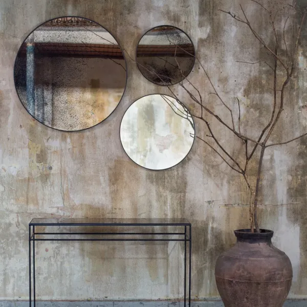 Miroir Vieilli - O 61 Cm-Ethnicraft Discount