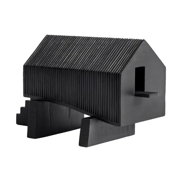 Objet Decoratif Maison En Acajou - Noir-Ethnicraft New