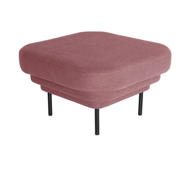 Ottoman Cornice Tissu - Rose & Metal Noir-ENOstudio Clearance