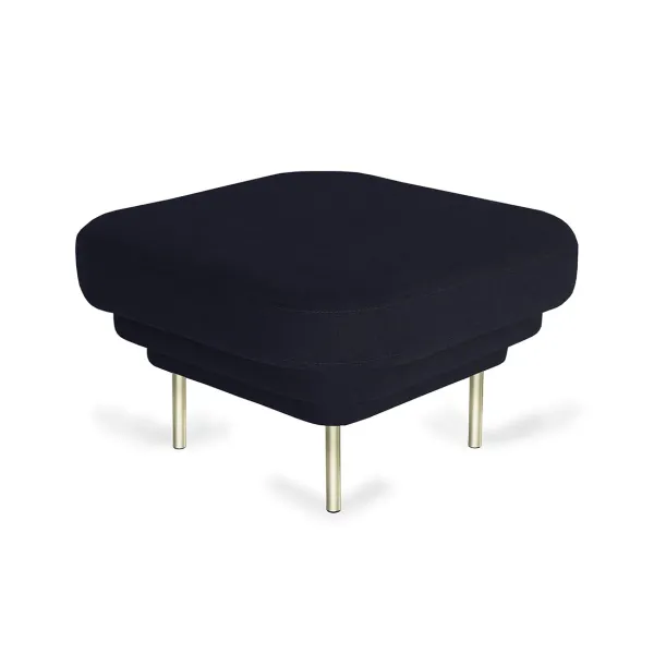 Ottoman Cornice Velours - Bleu Nuit & Laiton-ENOstudio Clearance