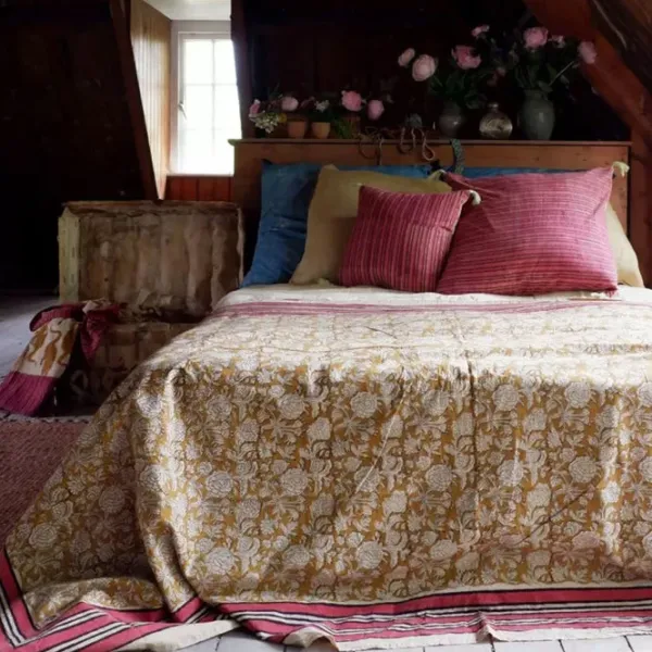 Plaid Botanical En Coton - L 220 X L 140 Cm-Doing Goods Hot