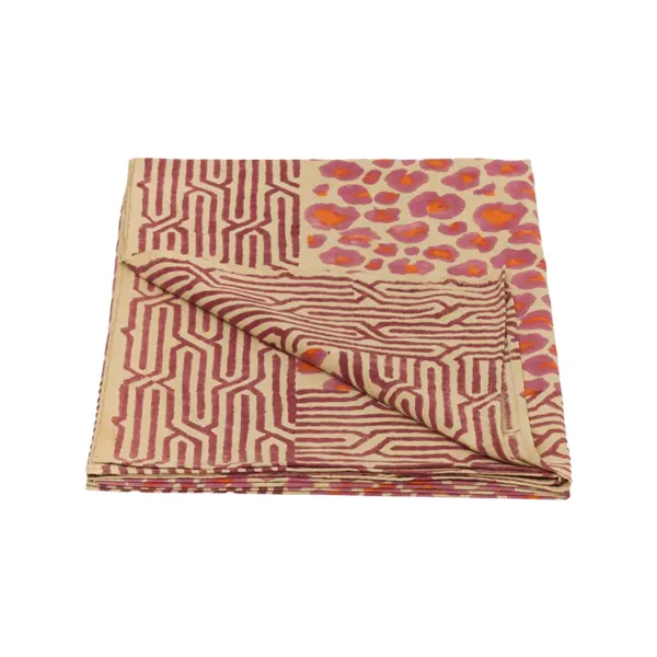 Plaid Leopard En Coton - Rose-Doing Goods