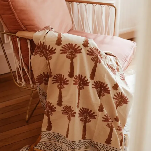 Plaid Tala Palmtree En Coton - Sand-Doing Goods Best