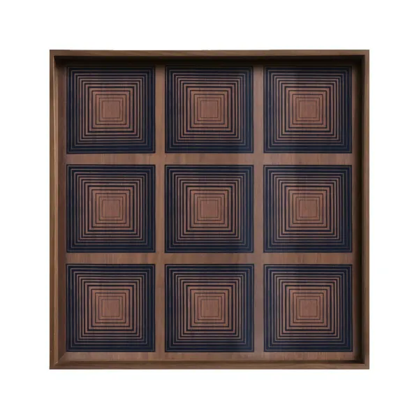 Plateau Carre En Verre Ink Squares-Ethnicraft Sale
