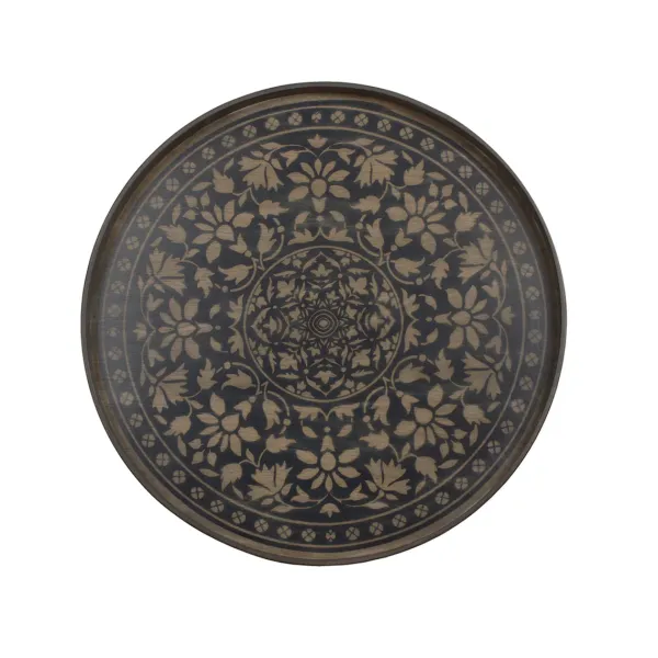 Plateau En Bois Black Marrakesh - O 61 Cm-Ethnicraft