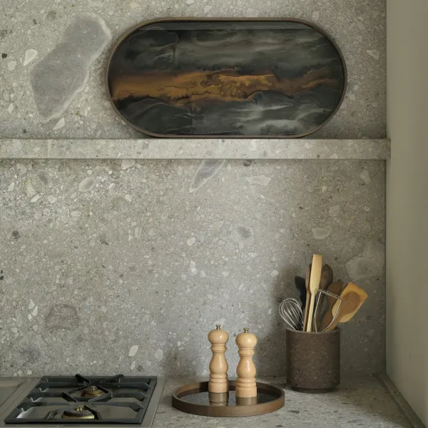 Plateau En Verre - Bronze Organic - Oblong - 71 X 36 Cm-Ethnicraft Clearance